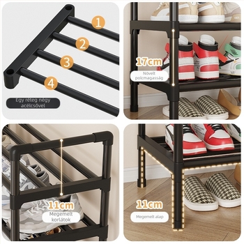Cipőtartó egyszerű ajtó otthon beltéri tároló műtárgy kicsi keskeny bérház cipőszekrény kollégium többrétegű helytakarékos