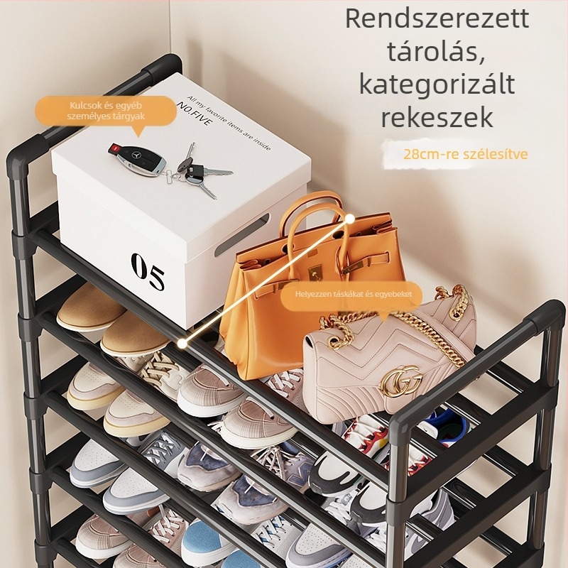 Cipőtartó egyszerű ajtó otthon beltéri tároló műtárgy kicsi keskeny bérház cipőszekrény kollégium többrétegű helytakarékos