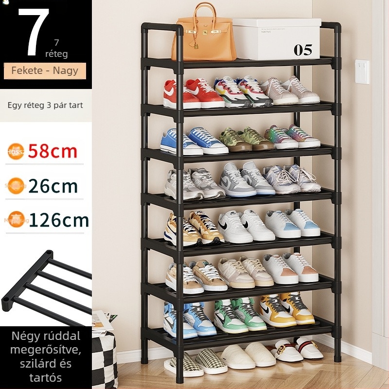 Cipőtartó egyszerű ajtó otthon beltéri tároló műtárgy kicsi keskeny bérház cipőszekrény kollégium többrétegű helytakarékos