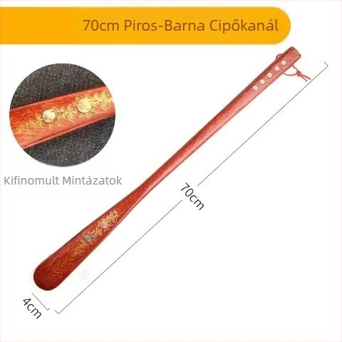 Nagykereskedelmi mahagóni kézműves hosszú fa cipőhúzó nyomtatás cipő hosszú fogantyú cipőemelés ébenfa háztartási cipő kihúzás