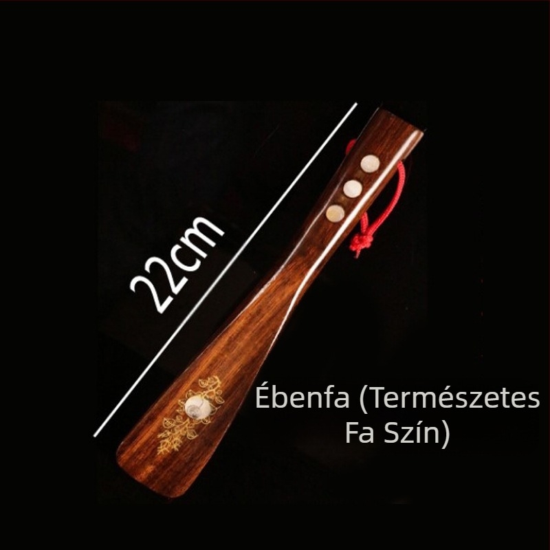 Nagykereskedelmi mahagóni kézműves hosszú fa cipőhúzó nyomtatás cipő hosszú fogantyú cipőemelés ébenfa háztartási cipő kihúzás