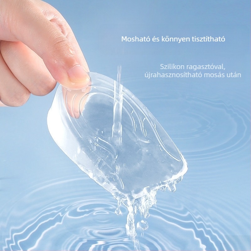 Szilikon átlátszó, magasító talpbetét férfiaknak és nőknek, láthatatlan félbetétes belső magasító műsarkú cipőkhöz, sportcipőkhöz, fárasztó lábak nélkül