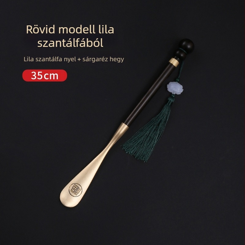 Rózsafa sárgaréz cipőhúzó 58cm hosszú fogantyú háztartási terhes nőknek nem hajlítható hordozható tömörfa szantálfa réz cipőhúzó