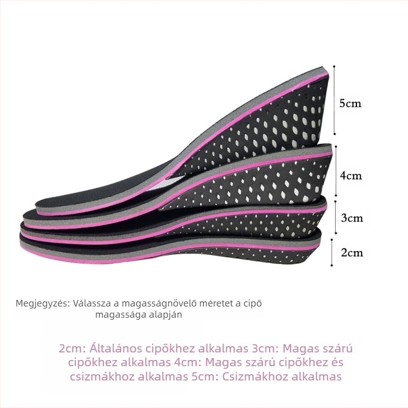 EVA talpbetét, láthatatlan belső talpbetét, férfi, női, hétköznapi talpbetét, lassú visszahúzású talpbetét, 2 cm, 3 cm, 4 cm, 5 cm-es talpbetét