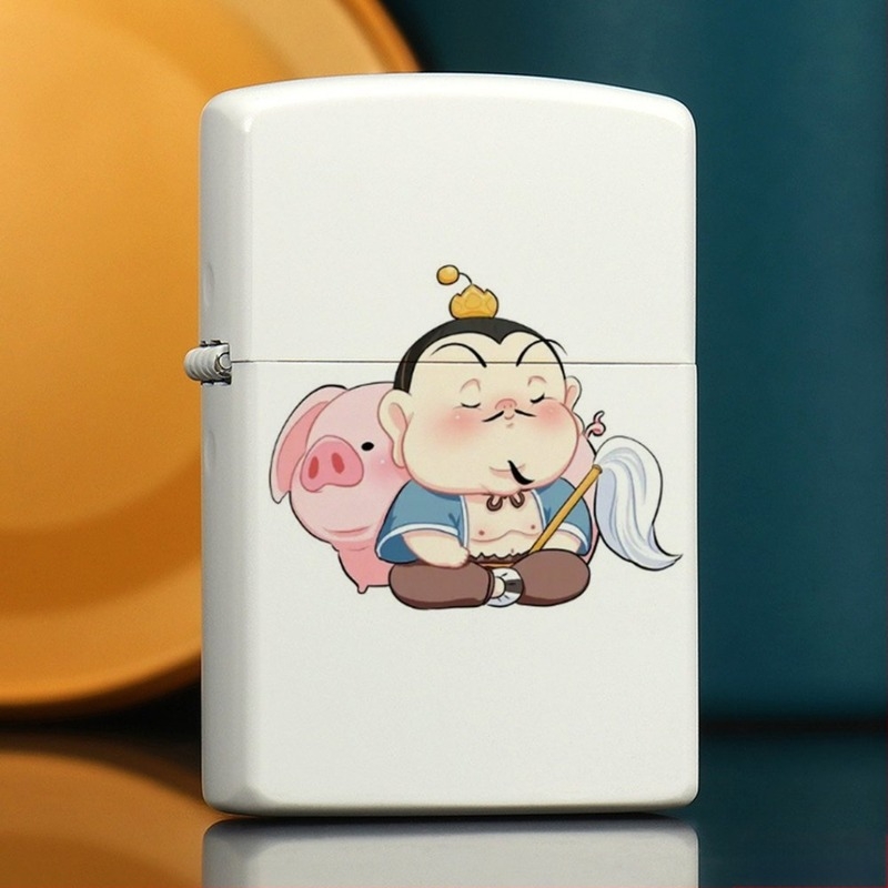 Nezha perifériás kerozin öngyújtó retró kreatív kis ajándék fém szélálló klasszikus stílusú öngyújtó