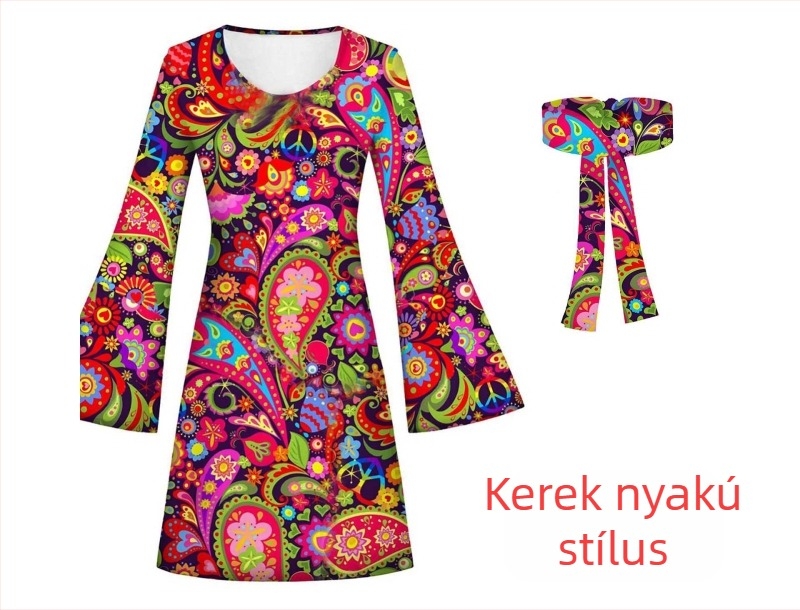 Amazon Halloween retro 70-es évekbeli hippi hippi jelmez éjszakai klub bár buli színpadi előadás jelmez