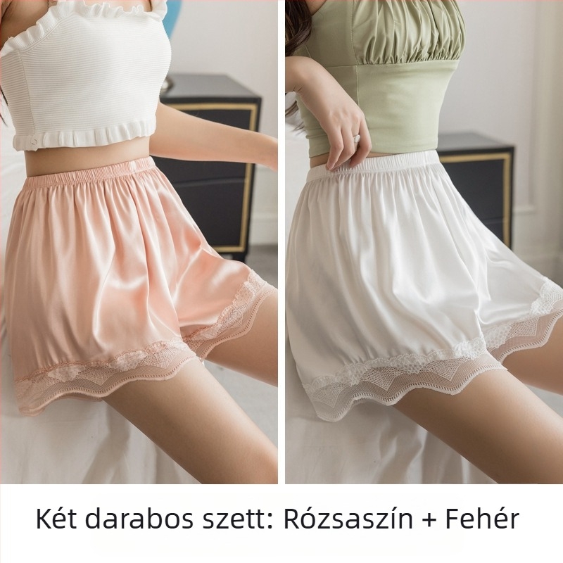 Női nyári hárompontos biztonsági nadrág, otthoni viselet, kültéri, hullámos, csipkés, futásgátló, könnyű, nem göndörödő, vékony szárú, nagykereskedelmi V3