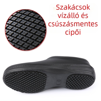 Konyhai cipők, szakácscipők, férfi könnyű olajálló talpbetétek, hotelszobai munkacipők, csúszásgátló, olajálló, vízálló cipők