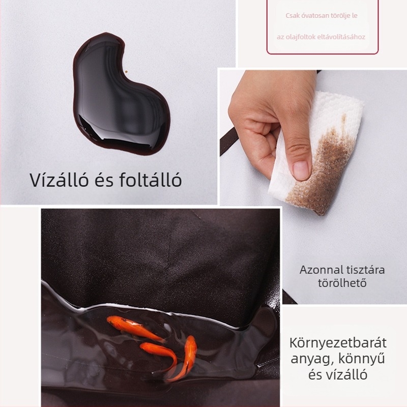 Egyszerű kötényes, vízálló és olajálló mellény konyhába, háztartásba, főzéshez és vendéglátáshoz, női mellény, munkaruha logóval nyomtatással