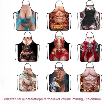 Határokon átnyúló, népszerű, vicces, kreatív személyiségű kötény, vízálló, szennyeződésgátló, háztartási, nagy értékű vicces kötény, grill kötény