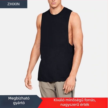 Maratoni futó sportmellény, férfi nyári, gyorsan száradó, nagy méretű fitnesz mellény, laza mellény, Európa és Amerika