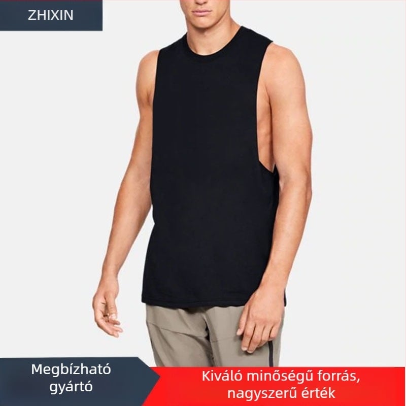 Maratoni futó sportmellény, férfi nyári, gyorsan száradó, nagy méretű fitnesz mellény, laza mellény, Európa és Amerika