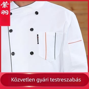 Catering szakácsruházat Rövid ujjú férfi és női éttermi étterem szállodai konyhai szakács munkaruha nyári nyári ruhák