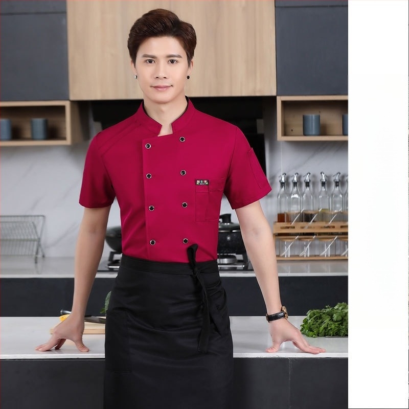 Férfi szakács munkaruhák, Ősz és Tél, Western szállodai ételek, Vastagított, Hosszú ujjú konyhába, Nyári szakácsruhák, Rövid ujjú szakácsruhák