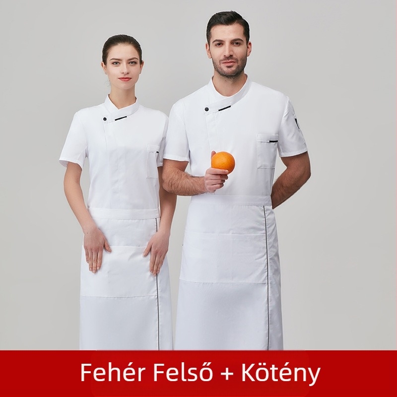 Catering szakács munkaruha férfi háromnegyedes ujjú nyári szállodai étterem nyugati étterem hátsó konyhai szett