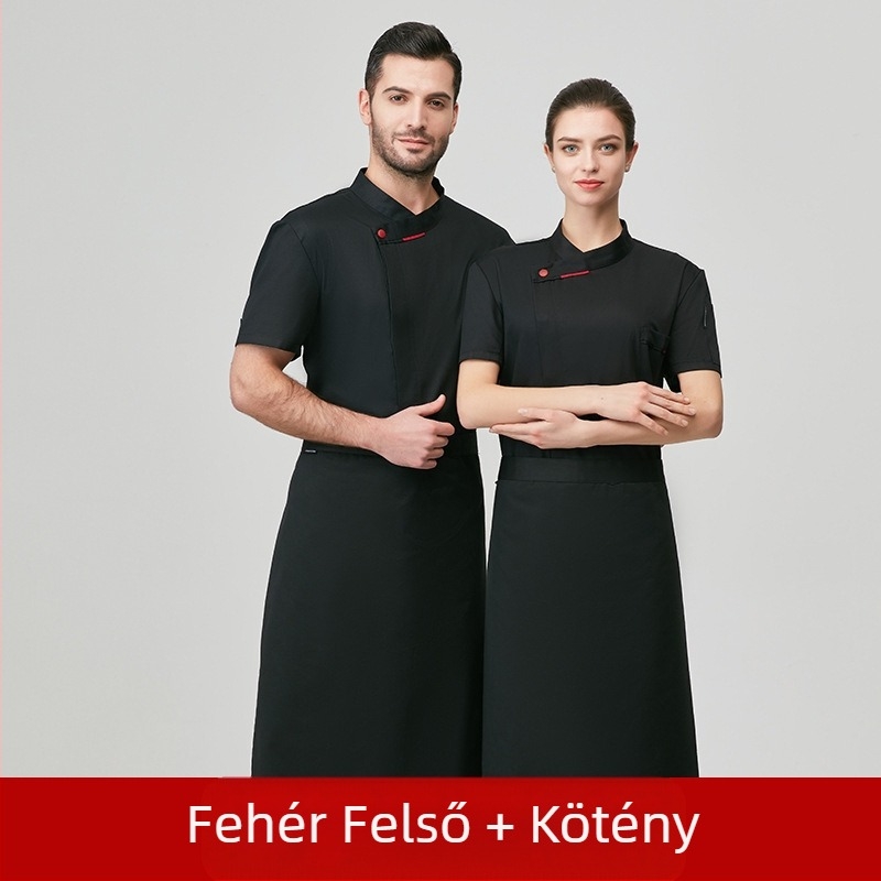 Catering szakács munkaruha férfi háromnegyedes ujjú nyári szállodai étterem nyugati étterem hátsó konyhai szett