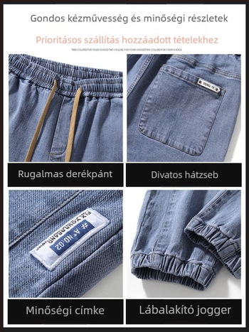 Rugalmas farmer férfi laza, mindenhez illő divatmárka, lezser, bokáig érő nadrág 2023 tavasz és ősz új háremnadrág