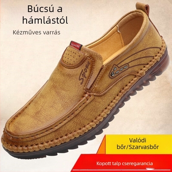 2021 tavaszi új férfi alkalmi bőrcipő, lusta bebújós, Tods kézzel varrott bőr vezetési férfi bőrcipő