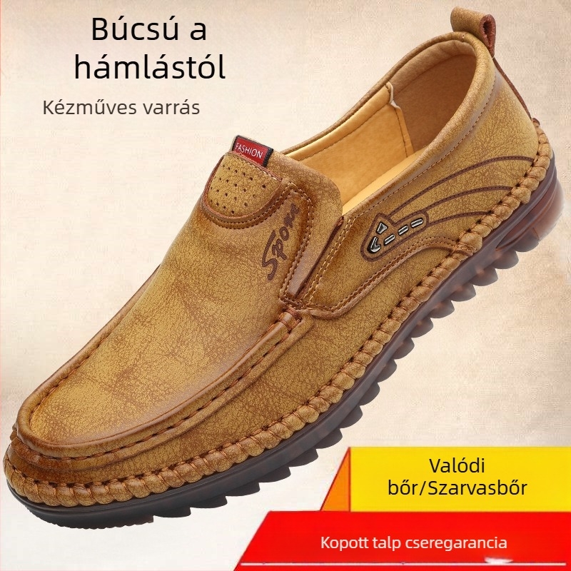2021 tavaszi új férfi alkalmi bőrcipő, lusta bebújós, Tods kézzel varrott bőr vezetési férfi bőrcipő