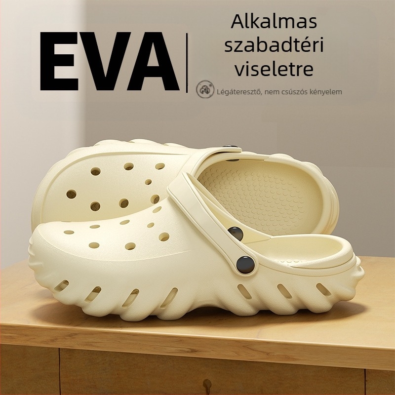 Eva Hole cipők férfi csúszásgátló dezodor megnövelt vastag talpú külső viselet munkába és vezetéshez férfi strandszandál