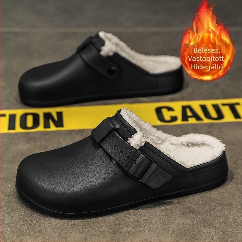 Külkereskedelmi pamut papucsok Férfi téli meleg beltéri férfi Birkenth Baotou otthoni pamut papucsok háztartási egyszerű gyapjú papucsok