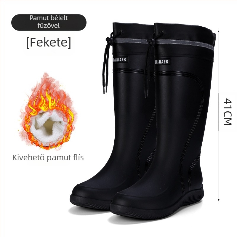 Európai és amerikai divatos, középvádrájú esőcsizma, férfi vízicipő, alacsony szárú esőcsizma, vízálló, csúszásmentes konyhai gumicipő, horgászcipő, autómosó cipő, munkacipő