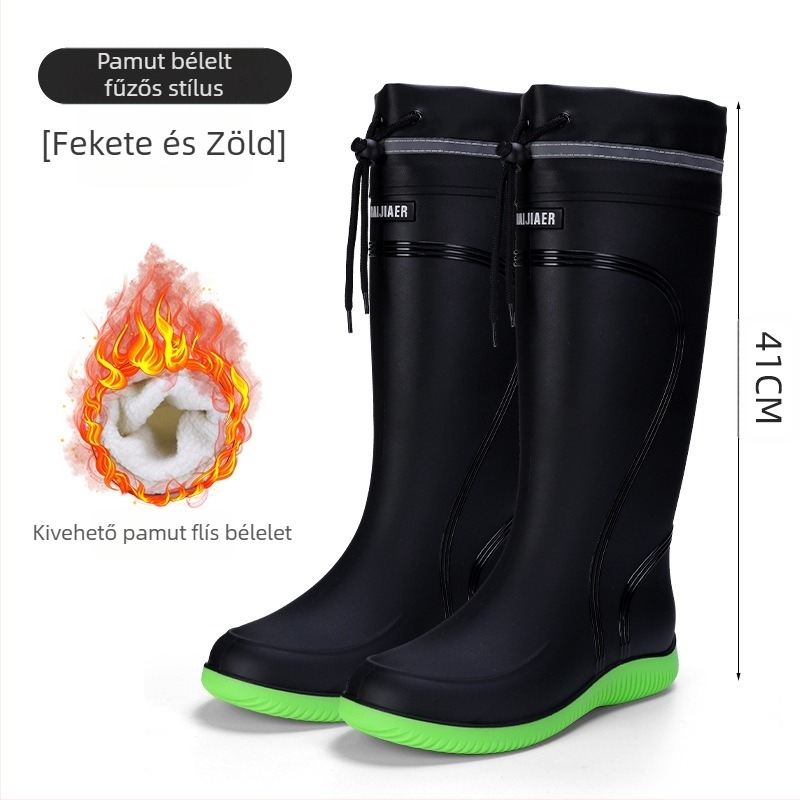 Európai és amerikai divatos, középvádrájú esőcsizma, férfi vízicipő, alacsony szárú esőcsizma, vízálló, csúszásmentes konyhai gumicipő, horgászcipő, autómosó cipő, munkacipő