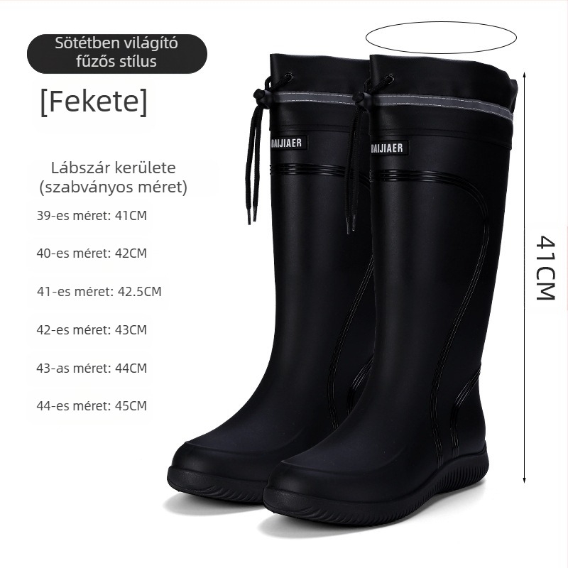 Európai és amerikai divatos, középvádrájú esőcsizma, férfi vízicipő, alacsony szárú esőcsizma, vízálló, csúszásmentes konyhai gumicipő, horgászcipő, autómosó cipő, munkacipő