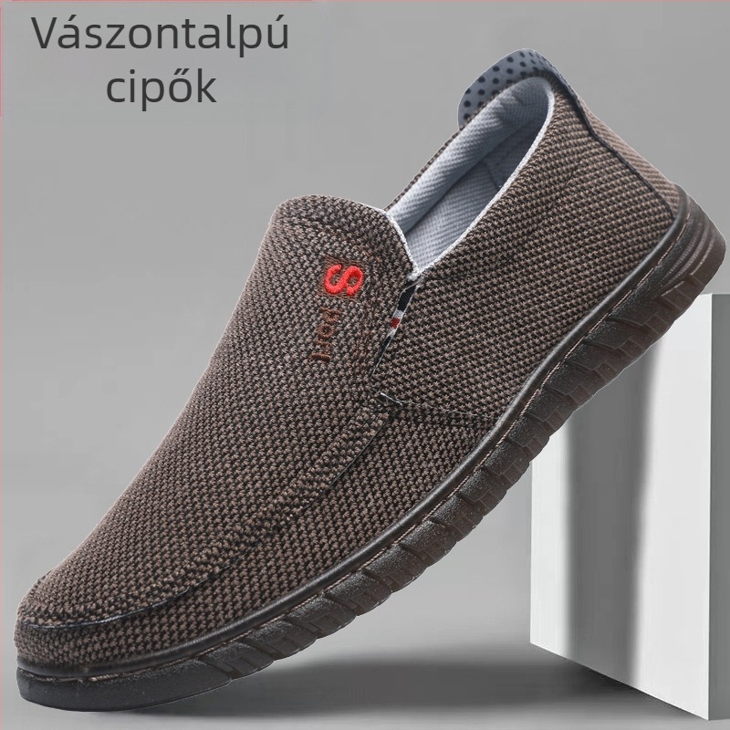 Régi pekingi szövetcipők, férfi könnyű, lélegző, középkorú és idős apacipők, puha talpú, marhahús talpú, idős embereknek, plus size férfi cipők, tétel