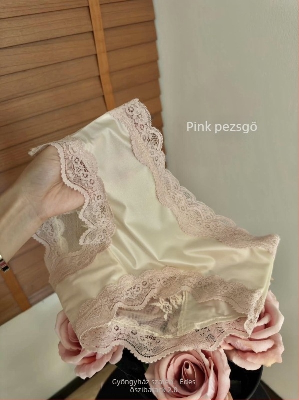 Szexi csipke szatén női alsónemű szexi üreges tiszta vágy hálós csipke masni alsó pamut ágyék