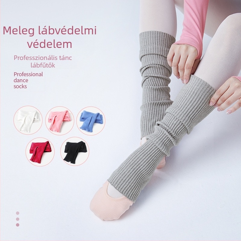 Felnőtt balett tánczokni meleg táncgyakorló zokni szett őszi és téli vastagított kötött hosszú, hidegálló balettvédő