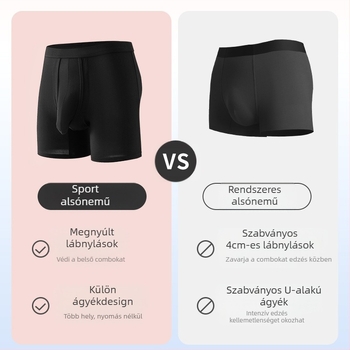 Férfi alsónemű, golyóstekerésű, nyári sport rövidnadrág, kényelmes, lélegző, boxeralsó, derékrészi nadrág, boxeralsó fejpánttal