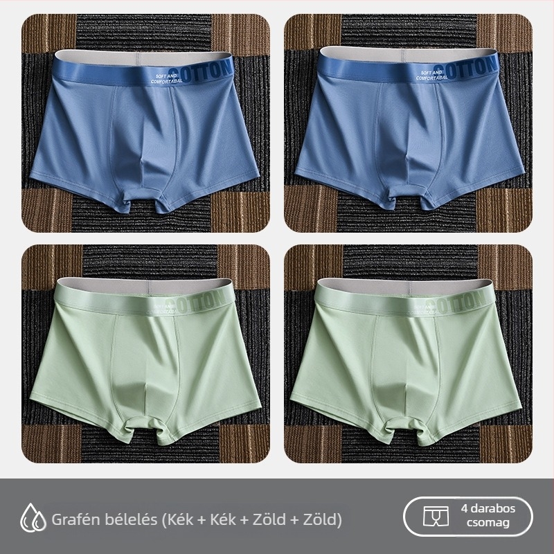 Yalu női alsónemű férfi boxeralsó pamut boxeralsó pamut rövidnadrág fejrész antibakteriális ágyéknadrág izzadságelnyelő plus size