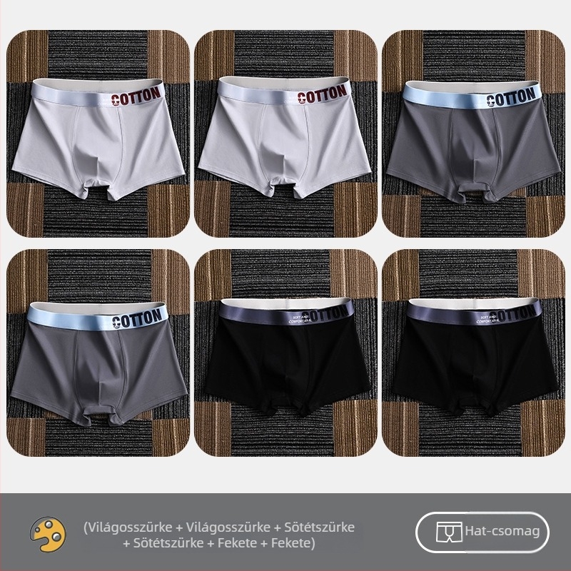 Yalu női alsónemű férfi boxeralsó pamut boxeralsó pamut rövidnadrág fejrész antibakteriális ágyéknadrág izzadságelnyelő plus size