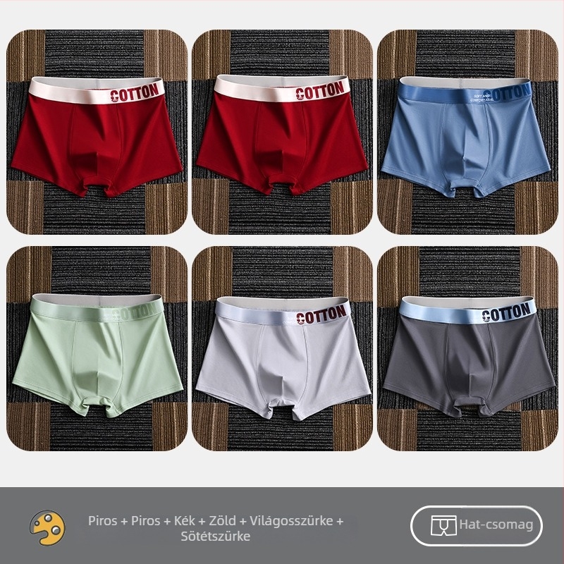 Yalu női alsónemű férfi boxeralsó pamut boxeralsó pamut rövidnadrág fejrész antibakteriális ágyéknadrág izzadságelnyelő plus size