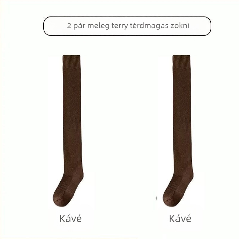 Férfi harisnyák, térdzoknik, gyapjúval bélelt, vastagított, meleg térdvédő zoknik, középkorúaknak és időseknek, hosszú, magasszárú zoknik