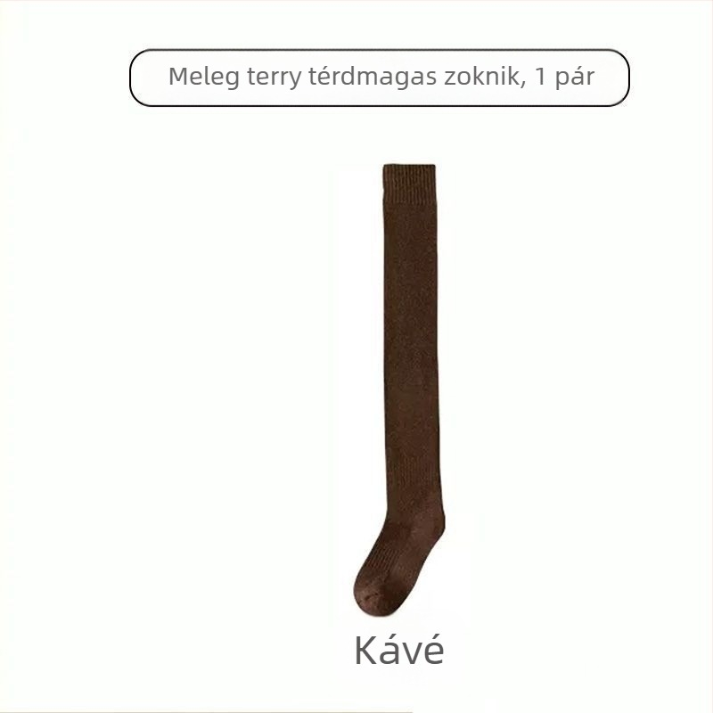 Férfi harisnyák, térdzoknik, gyapjúval bélelt, vastagított, meleg térdvédő zoknik, középkorúaknak és időseknek, hosszú, magasszárú zoknik