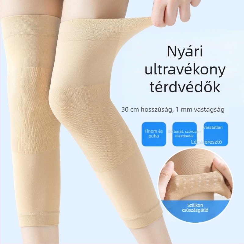 Nyári ultra vékony térdmelegítő, melegen tartó, varrat nélküli, rövid fazon, uniszex.