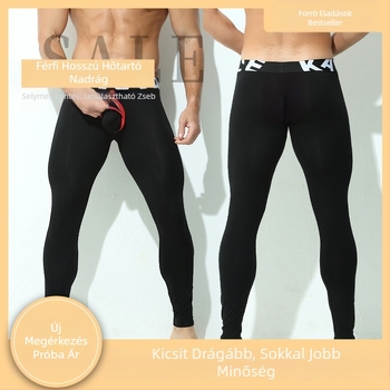Őszi nadrág Férfi zsebes, kivehető, vékony, karcsúsított leggings Kopásmentes bugyi Szűk szabású leggings tinédzsereknek Őszi és téli meleg nadrág