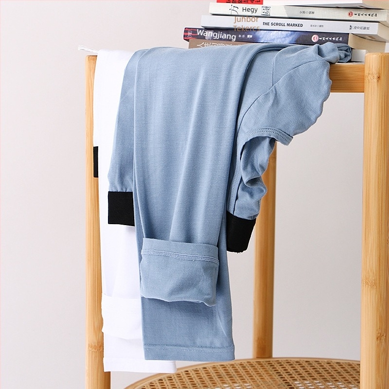 Férfi meleg őszi-téli pamut leggings, elefántorr mintás, elkülönülő mintás, fiúknak való leggings, pamut mintával, egy szobával és egy nappalival.