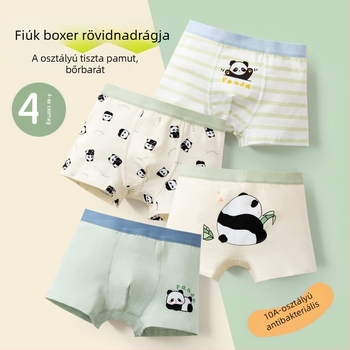 Gyerek alsónemű, baba boxeralsó, antibakteriális, lélegző, fésült pamut rövidnadrág fiúknak és lányoknak, közepes és nagy méretű gyermek boxeralsó