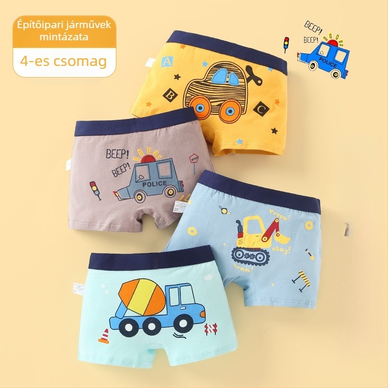 Gyerek alsónemű, baba boxeralsó, antibakteriális, lélegző, fésült pamut rövidnadrág fiúknak és lányoknak, közepes és nagy méretű gyermek boxeralsó