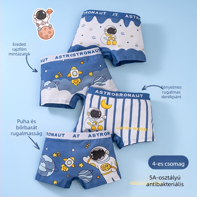 Gyerek alsónemű, baba boxeralsó, antibakteriális, lélegző, fésült pamut rövidnadrág fiúknak és lányoknak, közepes és nagy méretű gyermek boxeralsó