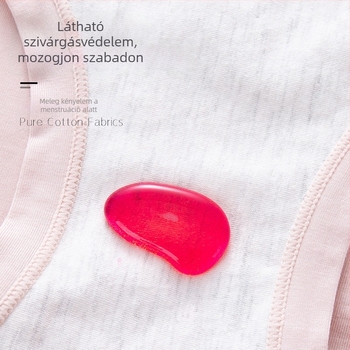 Magas derekú, tiszta pamut női menstruációs bugyi, szivárgásmentes, szélesített, puha higiéniai bugyi, oldalsó szivárgásgátló