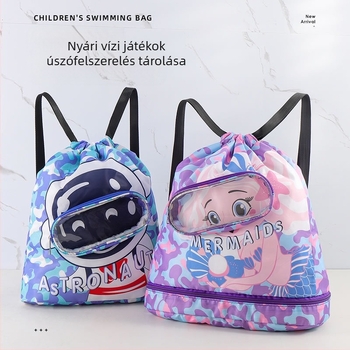 Gyermek úszótáska, nedves és száraz elválasztású vízálló tárolótáska, speciális úszószemüveg tárolótáska fiúknak és lányoknak úszáshoz