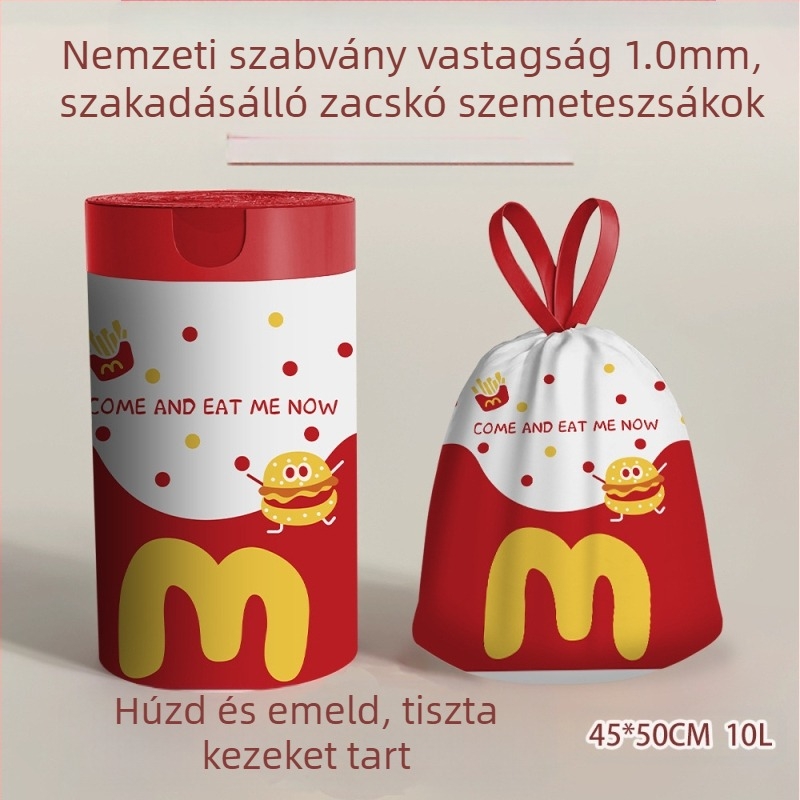 Műanyag rajzfilm szemeteszsák háztartási húzózsinóros hordozható diákasztal arctáska utazó eldobható tárolótáska