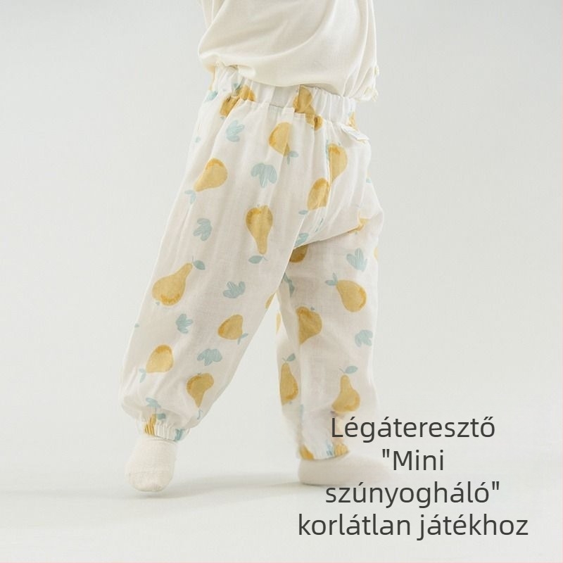 Gyermek szúnyogriasztó nadrág, baba, osztályú, tiszta pamut nyári bugyi fiúknak és lányoknak, babanadrág, laza, vékony, mindenhez illő, divatos
