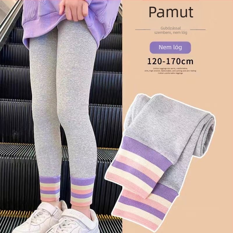 Lányka leggings Tavasz és Ősz 2024 Új Őszi Nadrágok Nagy Gyermek Felsőruházat Nadrágok Gyermek koreai stílusú leggings Ősz