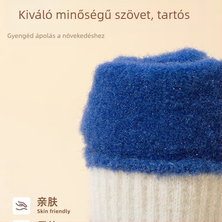 Gyerek meleg kesztyű őszi és téli ötujjas dinoszauruszos rajzfilm ujjal írás fiúknak és lányoknak baba téli polár béléssel fagyálló