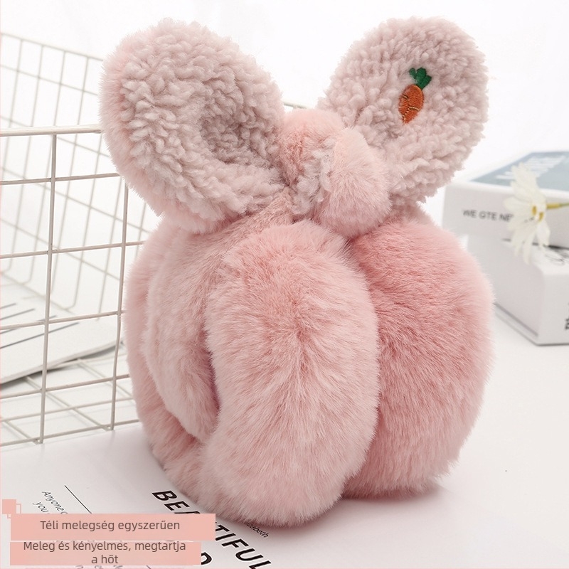 Gyárilag közvetlen kreatív fülvédők meleg fülvédelem Női masnis fülvédők összecsukható téli téli meleg fülvédők